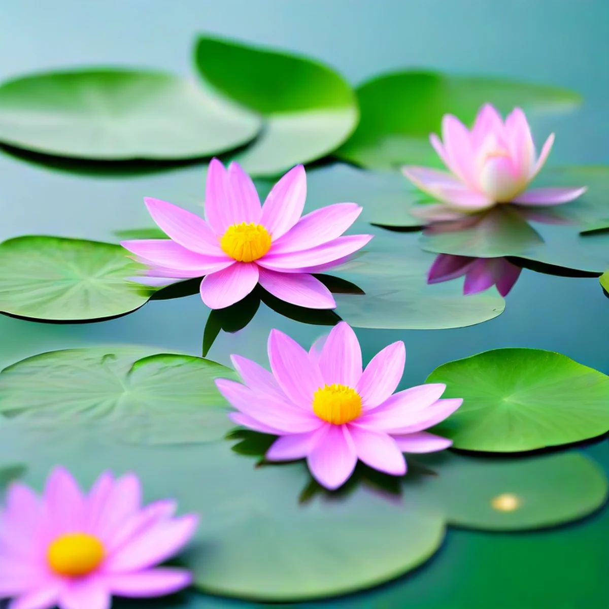 Nymphéas et reflets d'eau inspirés de l'impressionnisme