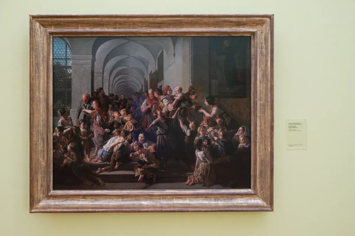 Exquisite art piece in a Vienna museum depicting historical scene.