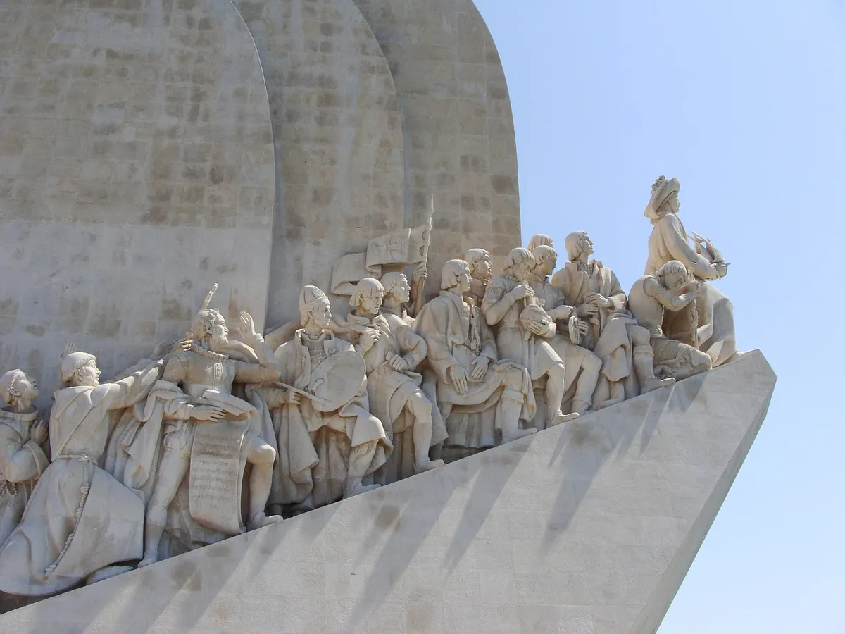 discovery, monument, lisbon, portugal, lisboa, belem, tejo, travel, architecture, sculpture, statue, history, famous, europe, explorers, landmark, gray history